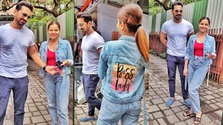 EXCLUSIVE : Boss Lady Rubina Dilaik \u0026 Abhinav Shukla Spotted in the City today ✨📸