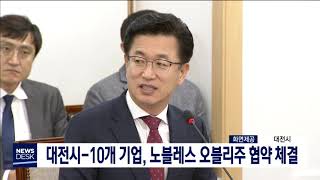 [대전MBC뉴스]대전시-10개 기업, 노블레스 오블리주 협약 체결