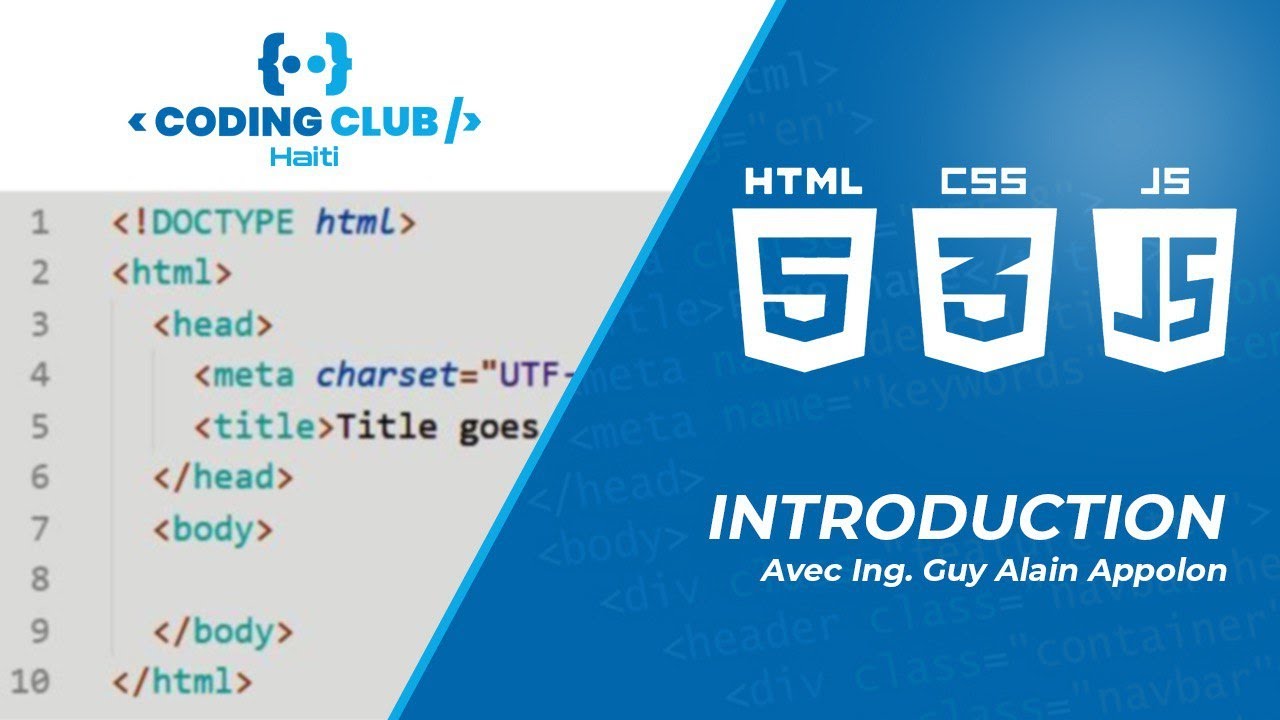 Introduction Html Css Javascript Part 1 Youtube