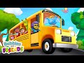 The Wheels On The Bus Go Round and Round with Bubbles and Friends | Song For Kids