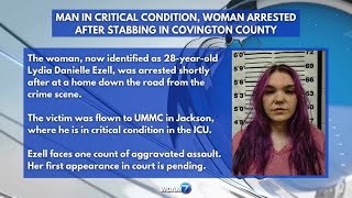 Man in critical condition, woman arrested after stabbing in Covington County