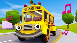 Wheels On The School Bus | Nursery Rhymes & Kids Songs | Gecko's Garage | Bus Song For Kids