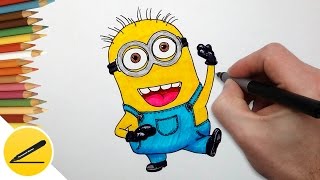 How to Draw Minion step by step easy - Art for Kids ✔