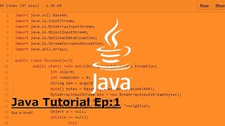 Java Tutorial Ep:1 - Output and Variables