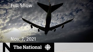 CBC News: The National | Air travel and climate change, land border reopening, EVs