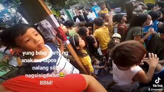 nagsigawan ng BBM ang mga bata da party ng dumaan ang anak ni leni😁