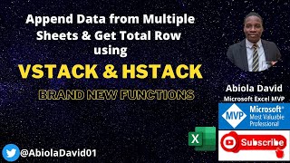 APPEND Data From Multiple Sheets & Get Total Row using VSTACK & HSTACK