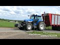 new holland 8970a u0026 new holland fx38 u0026 new holland 8670 cutting silage danish agricultur