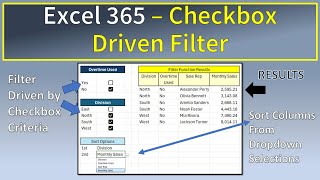 Excel Filter Controlled by Checkboxes