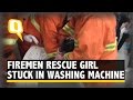 Firemen Rescue 4-year-old Girl Stuck in Washing Machine