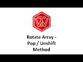Rotate Array | LeetCode 189 (Pop / Unshift) | Coding Interview Tutorial