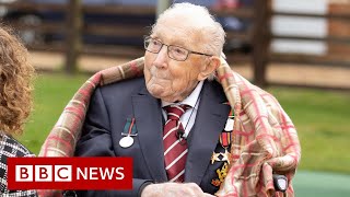 RAF flypast in honour of Captain Tom - BBC News