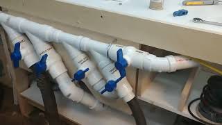 Dust Collection Manifold -  with a Shop Vac and ball valves