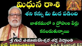 మిధున రాశి శని కన్ను మీ మీద పడింది జాతకములో 3 ద్రోహుల పేర్లు కనబడుతున్నాయి