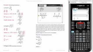 TI-Nspire CX CAS Algebra overview