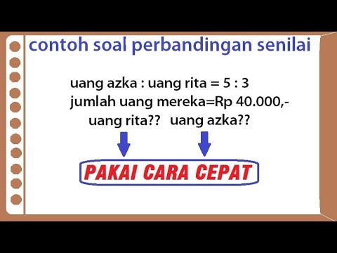 Cara Cepat Dan Mudah Mengerjakan Soal Perbandingan Senilai PART 2 - YouTube