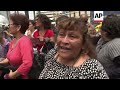 Keiko Fujimori supporters rally outside national police headquarters