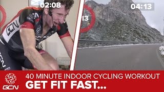 Get Fit Fast: 40 Minute Indoor Cycling Sweetspot Workout – Passo Falzarego