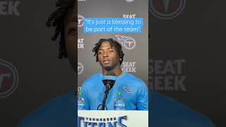 #Titans RB Tyjae Spears feels blessed to be a part of the organization 🙌 #tennesseetitans #titanup
