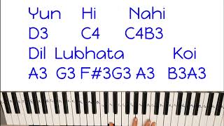 Tera Mujhse Hei Pahle Ka Nata Koi ~ Keyboard/Piano Lesson || Aa Gale Lag Ja