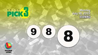 Wisconsin Lottery Evening Draw 07/18/2022