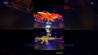 NEW VS OLD GUN SKIN COMPARE 🤡🤯 #shorts #shortvideo #freefire