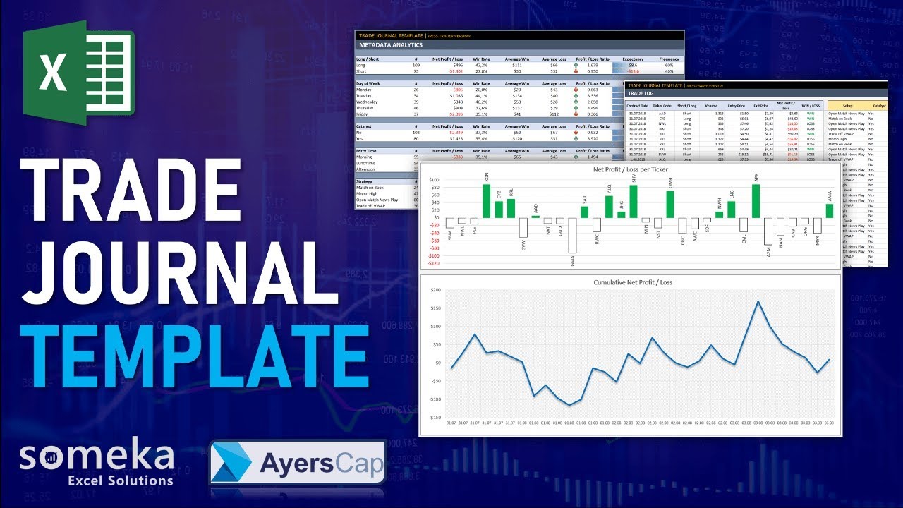 Excel Trading Journal Template | Trade Tracking Spreadsheet Template ...