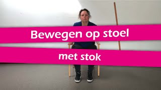 Bewegen op stoel | Met stok