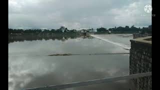 Swarnamukhi river/in srikalahasti/swarnamukhi river flowing after heavy rain/hansi kusi talks