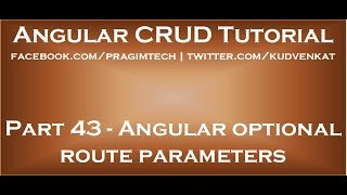 Angular optional route parameters