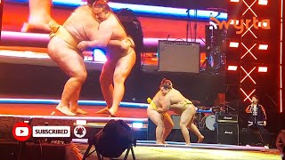 Wan ki Sumo Wrestler na Japan ha ka Cherry Blossom Festival 2024, yoh laad ki paidbah u chimbynta