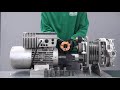 Assembly of the jaw coupling ROTEX SH with SPLIT hubs on NETZSCH rotary lobe pump   KTR