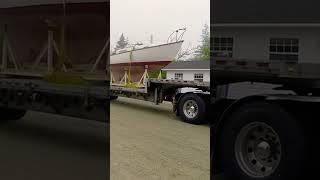 Transporting A Sailboat On A Flatbed