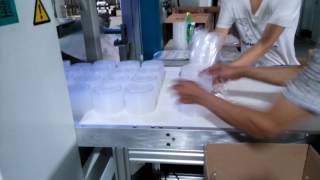 PP plastic lids making machine with robot hand