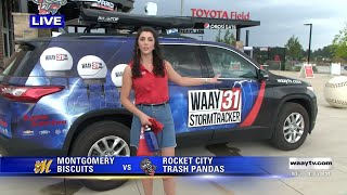 WAAY 31 Meteorologist Grace Anello at Toyota Field