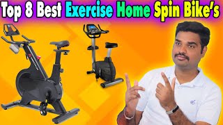 ✅Top 8 Best Latest Exercise Spin Bike In India 2024 With Price|Fitness Spin Bike Review \u0026 Comparison