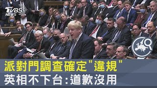 派對門調查確定「違規」 英相不下台:道歉沒用｜TVBS新聞