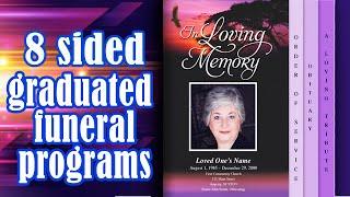 Graduated Funeral Program Template - Legal 8-Sided