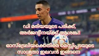 ഡി മരിയയുടെ പരിക്ക്, അര്‍ജന്റീനയ്ക്ക് ആശങ്ക!! #worldcup #argentina #messi #argentinafans #fifa22