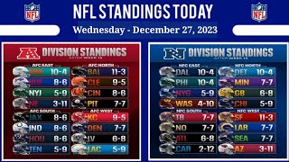NFL Standings Today as of December 27, 2023 | NFL Schedule | NFL 2023