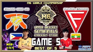 FNATIC ONIC PH vs FALCON Game 5 | SUPER FRINCE YVE | FNOP vs FCON | UB SemiFinal | M6 Knockout Stage