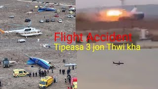 Plane crash wng gwi Chini Tiprasa bo 3 jona Thwi kha belai khe kha yok laijak 2024