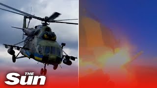 Ukrainian Aviation Brigade released footage combat helicopter fighting Russian forces