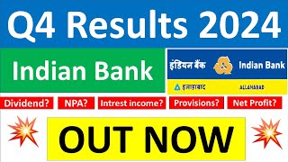INDIAN BANK Q4 results 2024 | INDIAN BANK results today | INDIAN BANK Share News | INDIAN BANK Share