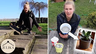 SELBST IST DIE FRAU 🤹‍♀️ | Terrasse verfugen und DIY Blumentopf aus Beton #066