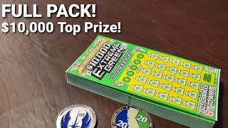 Full Book | 50x$10 | Md Lottery | Extreme Green | Top Prize $10,000