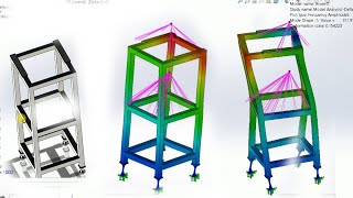 Frequency Analysis (RUBBER SHEET CUTTING) MACHINE FRAMEUsing SOLIDWORKS with Model