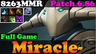 Dota 2 - Patch 6.86 : Miracle- 8263MMR Top 1 MMR Plays Sven - Full Game - Ranked Match Gameplay