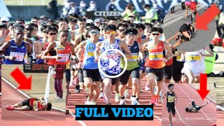【福岡国際マラソン】 | 大会車両が選手をはねる　福岡国際マラソン、| 選手は右肘開放骨折で全治３か月| 骨折しながらもゴール | Video