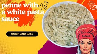 HOW TO MAKE PENNE WITH A WHITE PASTA SAUCE